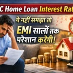 hdfc home loan interest rate emi problem hindi thumbnail stressed man home loan calculation image
