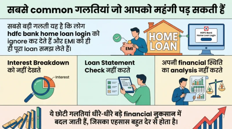 home loan mistakes hindi infographic interest breakdown loan statement financial analysis hdfc home loan login