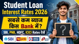 Student Loan Interest Rates 2026 comparison of SBI, PNB, HDFC and ICICI education loan rates