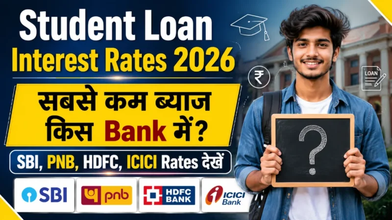 Student Loan Interest Rates 2026 comparison of SBI, PNB, HDFC and ICICI education loan rates