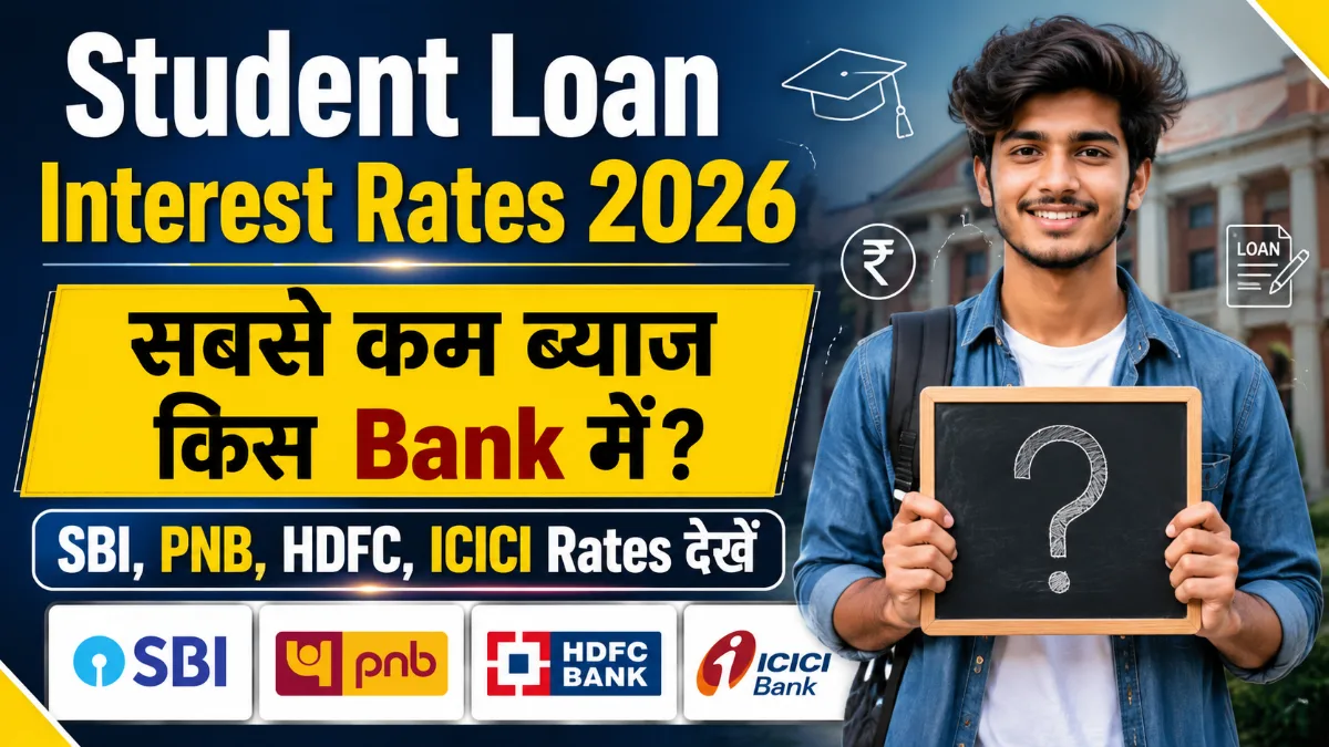Student Loan Interest Rates 2026 comparison of SBI, PNB, HDFC and ICICI education loan rates